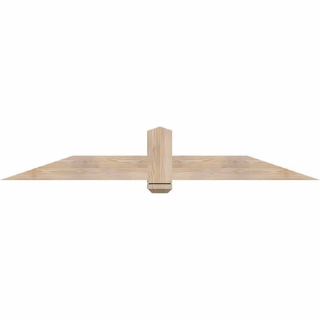 Ekena Millwork Eugene Smooth Timber Gable Bracket, Douglas Fir, 72"W x 12"H x 3 1/2"D x 5 1/2"F, 4/12 Pitch GBW072X12X0406EUG00SDF